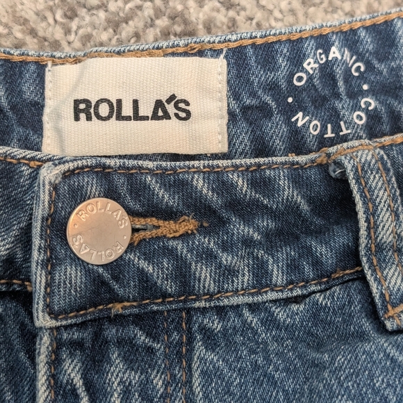 Rolla's Mirage Short - Jenna Blue High Rise Loose Fit Denim Shorts, Size 29 / AU - Picture 5 of 6